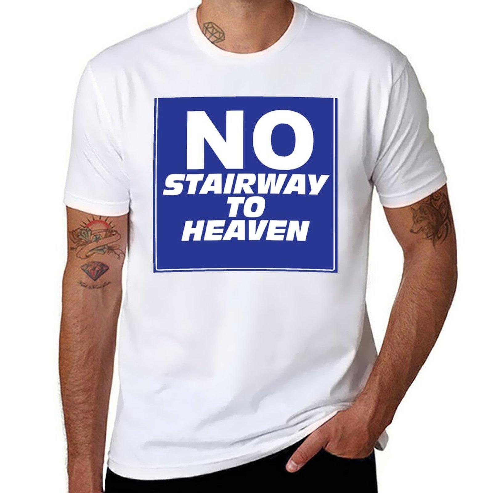 Waynes World No Stairway To Heaven Sign TShirt Man T Shirt Designer T Shirt Man Luxury TShirt S разноцветный