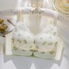Summer thin hole cup bra cover gathered without steel ring lace adjustment type breathable