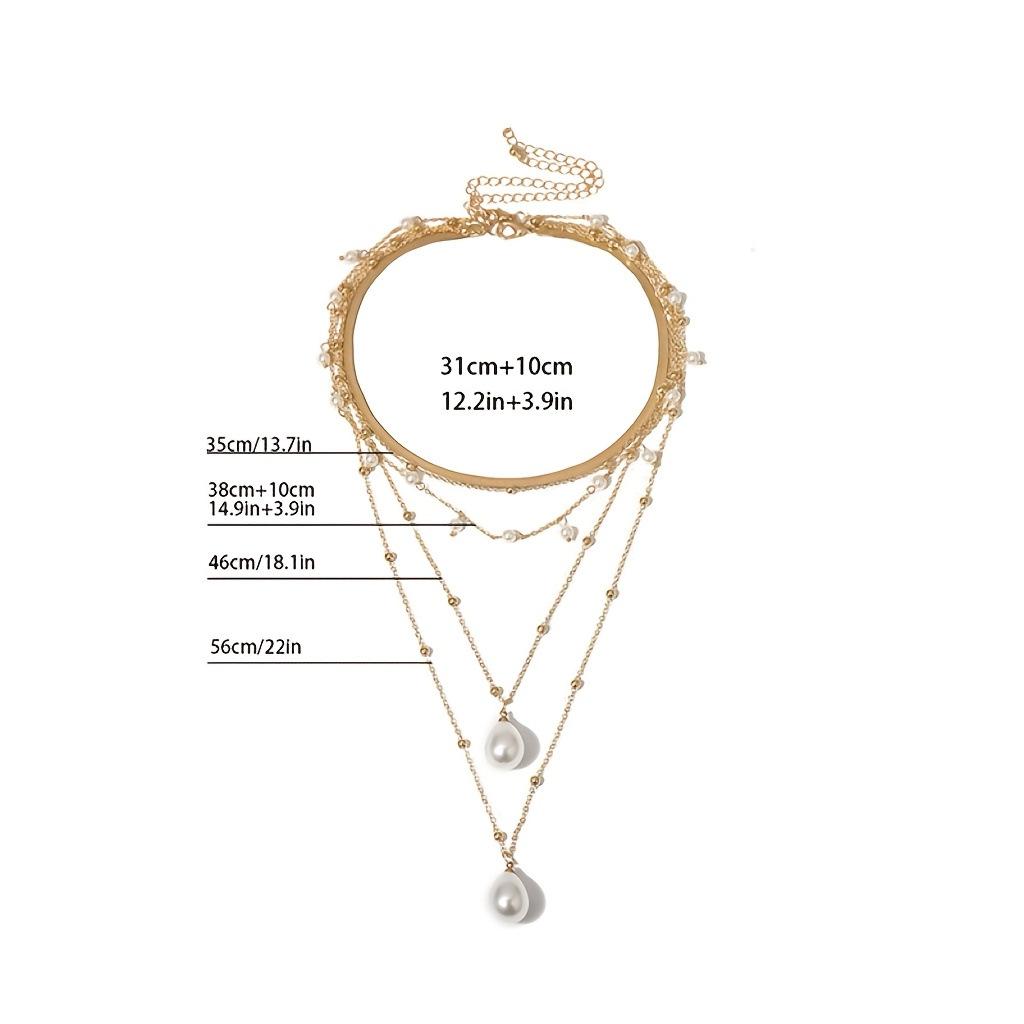 European American Baroque Style Premium Pearl Necklace For Women Luxury Fashion Neck Jewelry