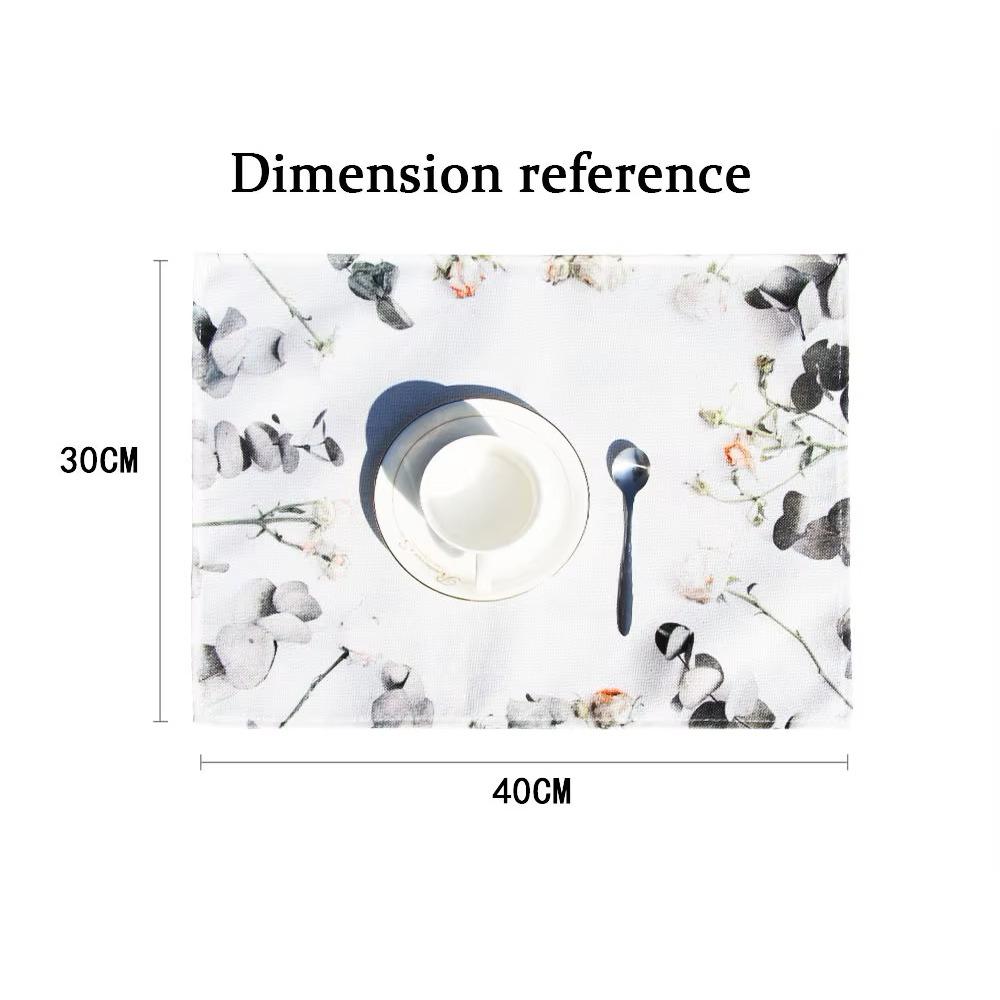 Ramadan Kareem Placemats Crescent Design for Eid Al-Fitr Celebrations & Home Dining Decor Rectangular Table Mats