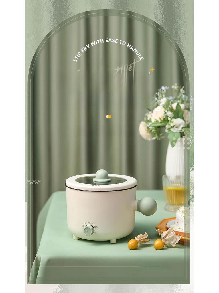 Compact Electric Multi-Cooker: Perfect for Dorms & Small Apartments - Ideal for Single Serving Noodles & More.