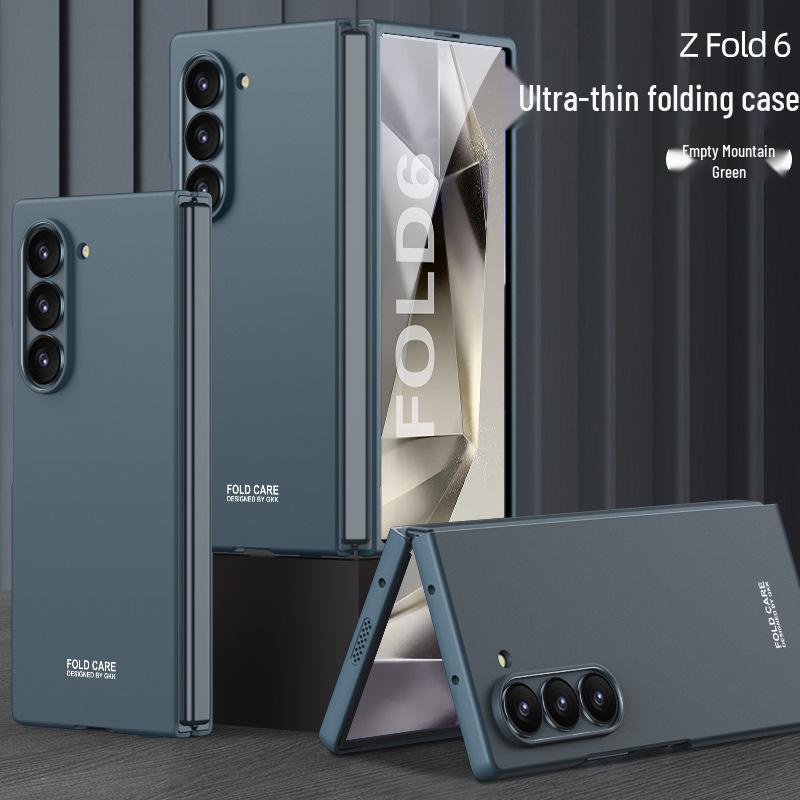 Ultra-Thin Frosted Hard Shell Phone Case for Samsung Z Fold 6 - Fashionable Solid Color Protective Cover
