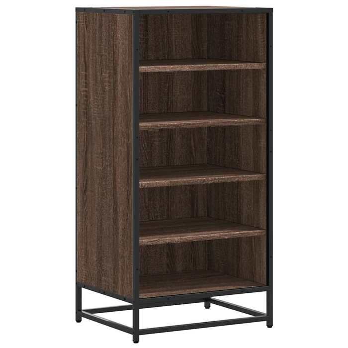 VidaXL Shoe Rack Brown Oak 48x38x97.5 Cm Engineered Wood, Shoe Storage, Storage Cabinet of 849208