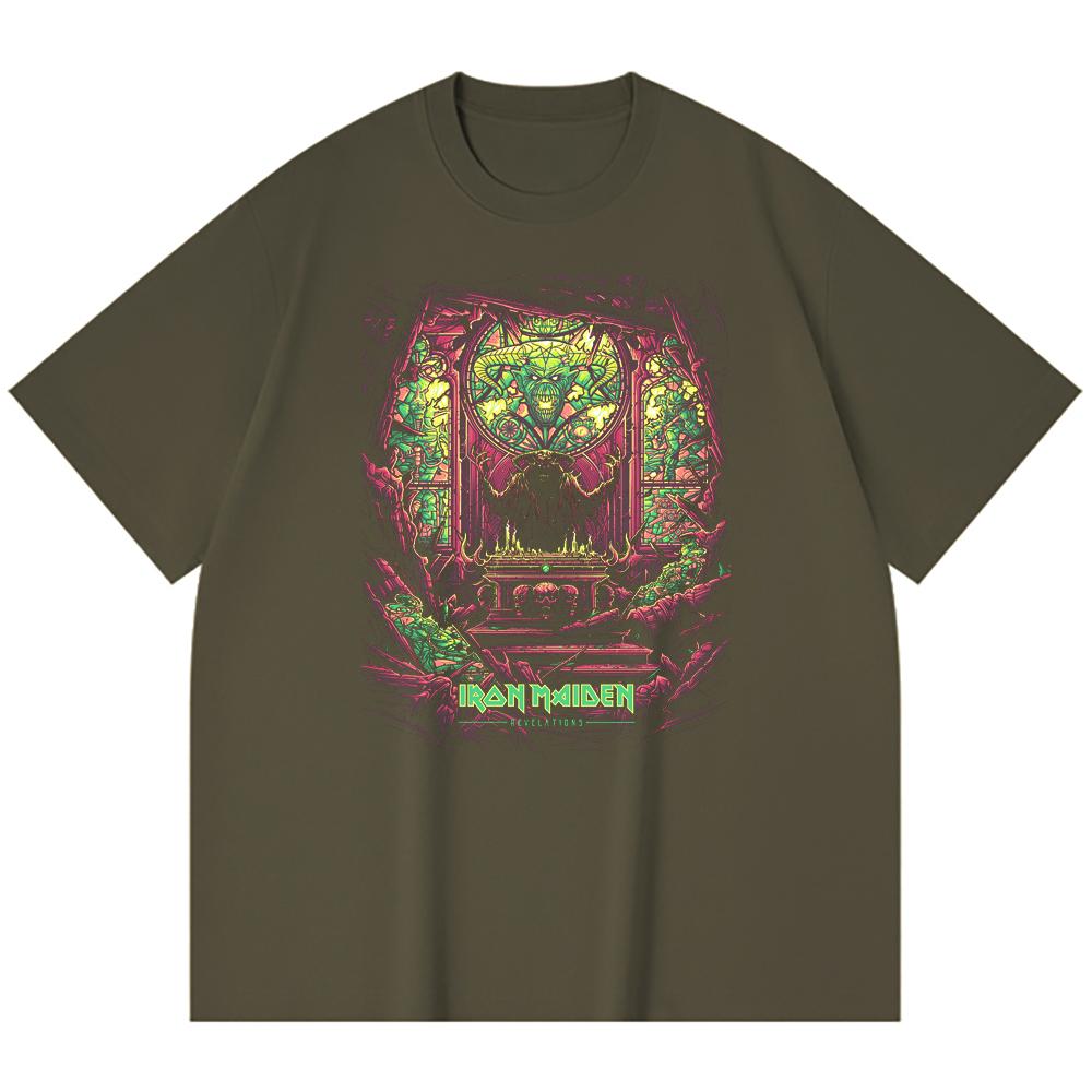 T-shirt Heavy Metal 100% Cotone 230 Gsm Stampa Band Rock Musica Popolare Unisex T-shirt Pesante in Cotone