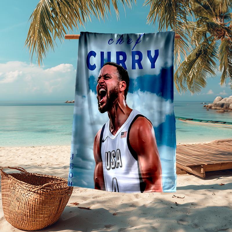 Curry Fashion Beach Towel: Ideal for Summer Adventures Soft, Absorbent and Quick Drying Suitable for Swimming and Bathing