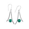 Malachite Gemstone 925 Sterling Silver Handmade Dangle/Drop Earrings 1.45" Gift EE-66-25