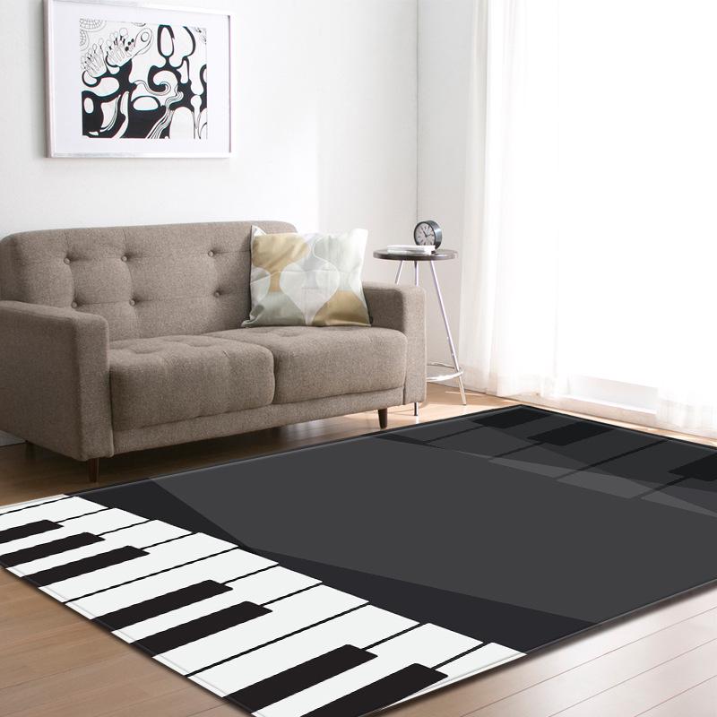 Literary Piano Living Room Carpet Bedroom Dining Room Floor Mat Size