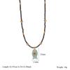 Cylinder Stone Bead Fish Pendant Necklace Colorful Choker Necklace Ocean Style Necklace  Summer