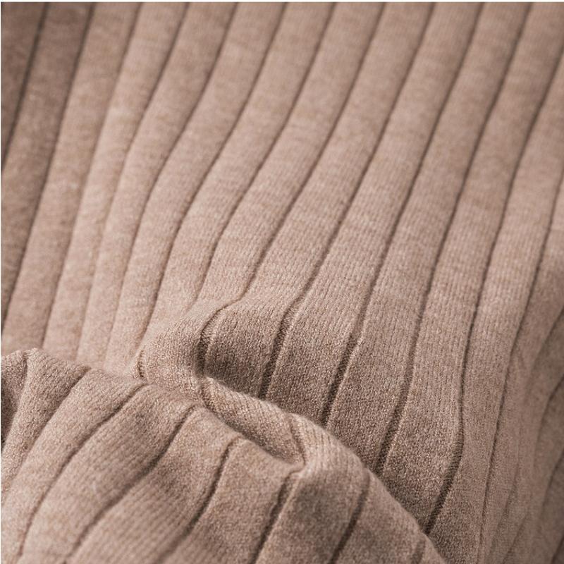 Autumn Women's Sweaters Solid Slim Fit Long Sleeve Casual Base Pullovers Sweater Women Elegant Half High Collar Casual Ladies Winter Jumpers 25485