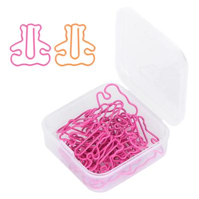 20 ks mini plastových potažených drátěných kancelářských sponek ve tvaru medvídka, záložkových sponek, držáků na notebooky