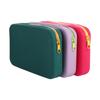 Contrasting Colors Silicone Storage Bag Solid Color Coin Purse Data Cable Storage Bag  Outdoor