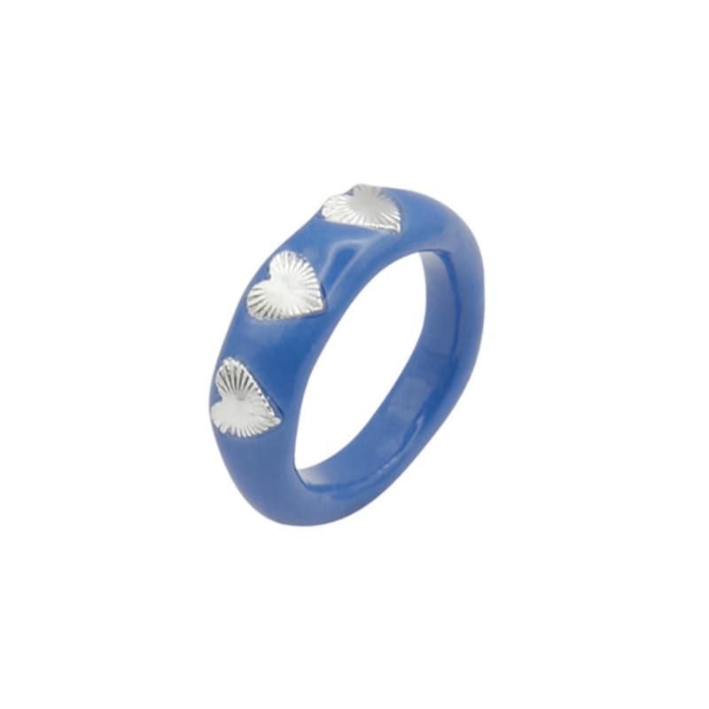 Nff Shield Heart Ring-blue