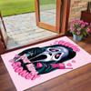 Crystal Velvet Rug Custom Name Text, Soft Non Slip Floor Mat Home DecorScream Ghostface