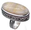 Zebra Calcite Natural Gemstone Ethnic Antique Design Ring US Size-7.5 A204