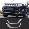 For Jeep Compass 2017-18 Front Fog Light Lamp Bumper Chrome Cover Trim Molding<