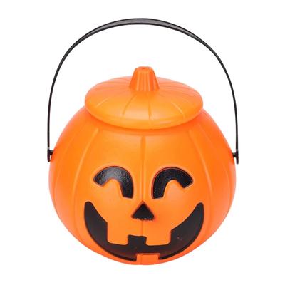 Smile Shaped Halloween Portable Storage Jar Candy Jar With Lid (With Light)