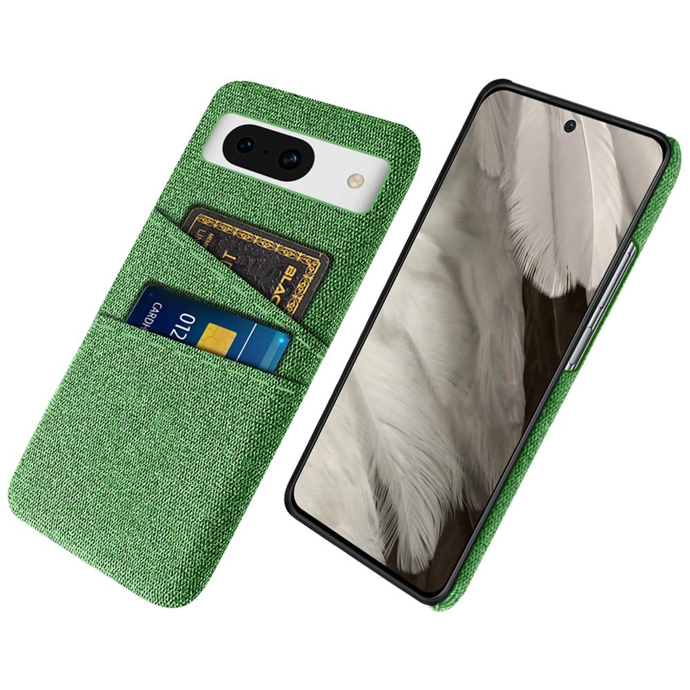 Für Google Pixel 8a Hülle Stoff + PC Stoßfeste Handyhülle mit Dual-Kartenfächern