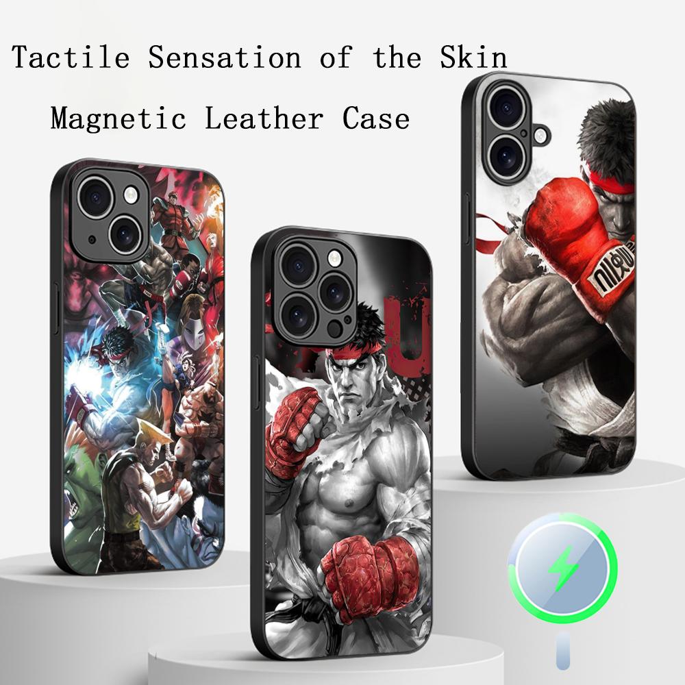 Game Street Fighter Classic Japan Poster Phone Case For iPhone 17 16 15 14 13 12 Plus Pro Max High-end Luxury Magsafe Sheepskin
