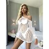 Sex Underwear Hip Skirt Long Sleeve Sexy Hollow Mesh Skirt