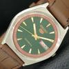 VINTAGE SEIKO 5 AUTOMATIC 6349A JAPAN MENS GREEN COLOR DIAL WATCH A708307-1