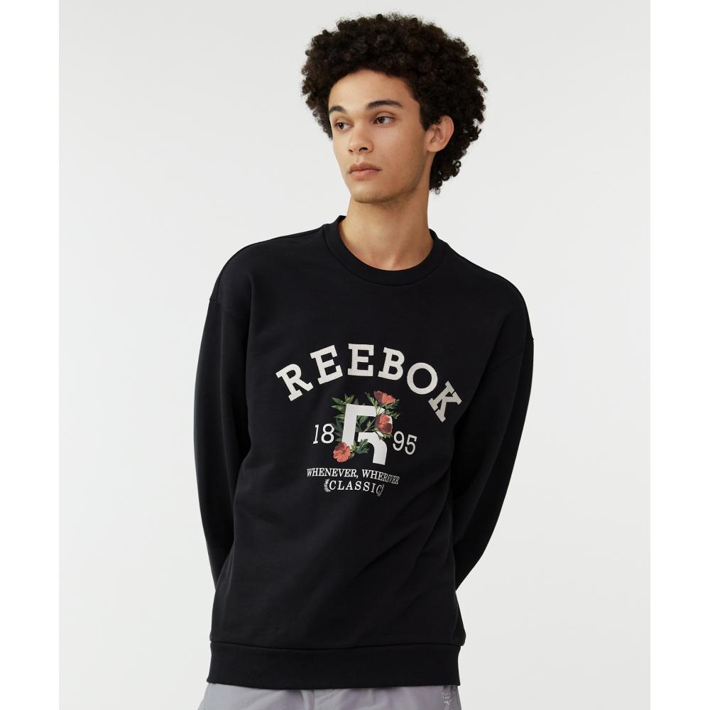Reebok 1895 Blumen Sweatshirt Schwarz