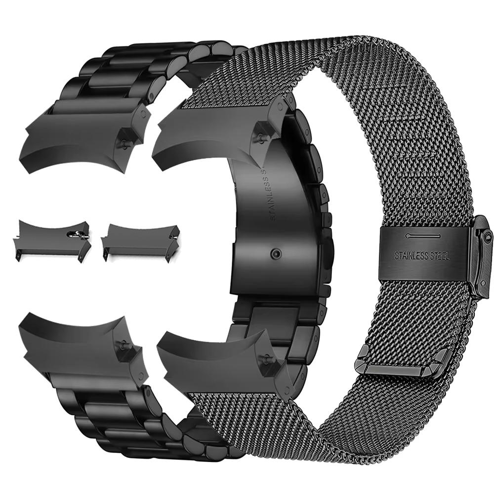 No Gaps Band for Samsung Galaxy Watch7 6 4 Classic 46mm 47mm/Watch4 5 pro 44mm 40mm Stainless Steel Strap Curved end Bracelet
