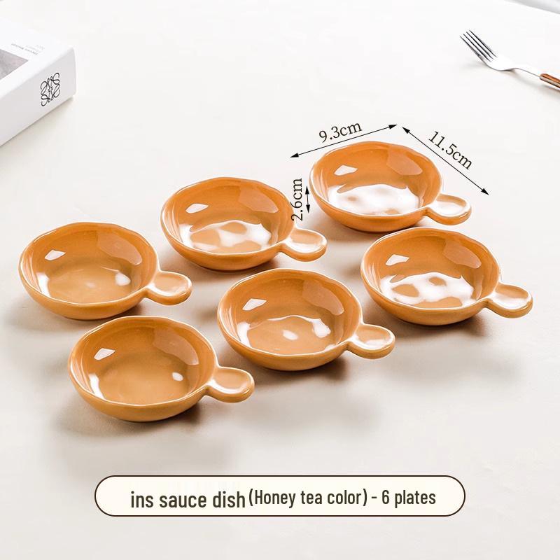 Ceramic Cream-Style Dipping Dish for Seasonings and Sauces