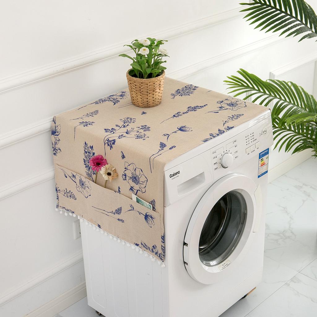 Table Cover Waterproof Dryer Covers for The Top Fridge Dust Cover Anti-slip Washer and Dryer Top Covers for Home and Kitchen Dust-proof