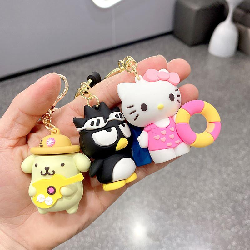 Authentischer Hello Kitty Schlüsselanhänger Silikon Niedliches Cartoon-Accessoire Für Geschenke Und Taschen