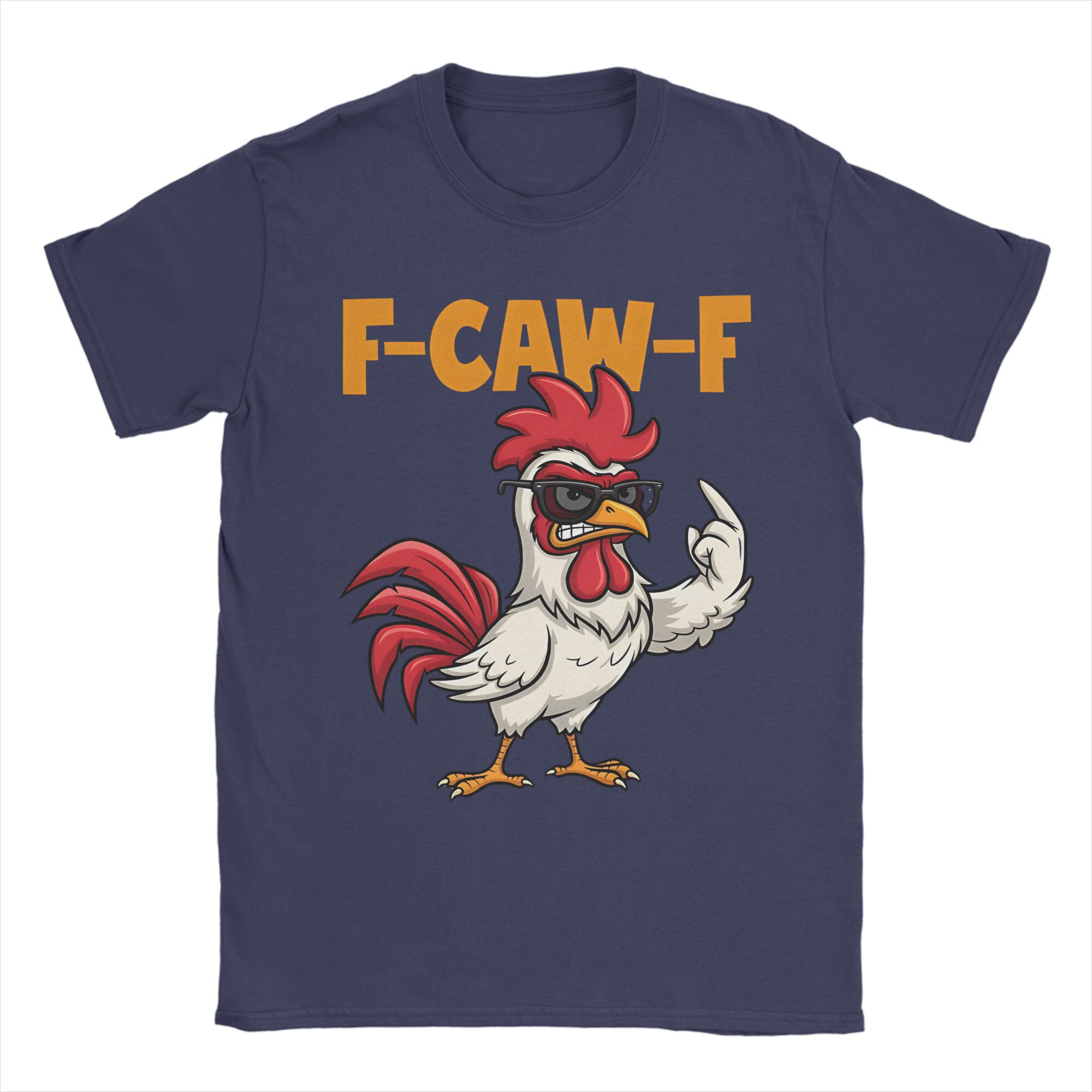 

FCawF Funny Chicken FCAWF Humor Quote Rooster Meme for UNISEX Women T Shirt Tees Short Sleeve TShirts Pure Cotton Unique Clothes 4XL