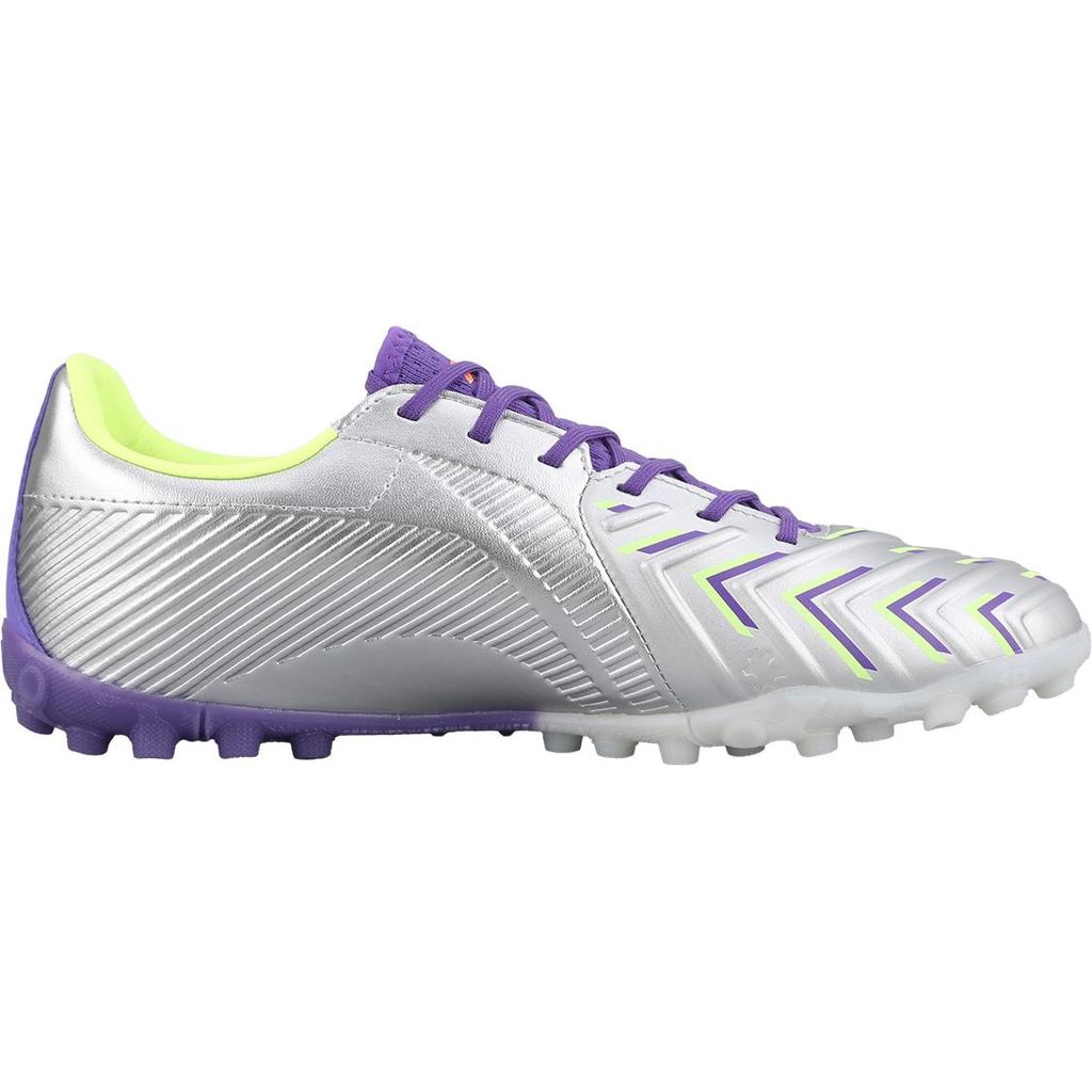 Li Ning Jin Suidi TF (Rubber Studs) Hard Ground Artificial Grass Football Shoes Men Football Shoes Purple Silver YSTT021-3