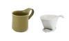 ZEROJAPAN Dripper Kaffeetasse & Set, Weiß/Khaki, DMZ-15