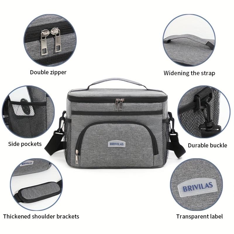 1 Stück Brotdose Lunchtasche, Nicht für Lebensmittelkontakt, Isoliert, Große Kapazität, Auto-Schnitt-Tasche, Tragbar mit Griffen, Wiederverwendbare Lunchtasche
