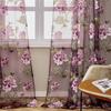 Topfinel durchsichtige Fenstervorhänge mit Blumenmuster für Fenster, luxuriöse, durchsichtige Vorhänge für die Küche, das Wohnzimmer, das Schlafzimmer, Fensterbehandlungen, Paneelösen