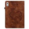 For Lenovo Tab M9 Leather Case Heart Imprint Foldable Stand Card Slot Stylus Holder Tablet Cover