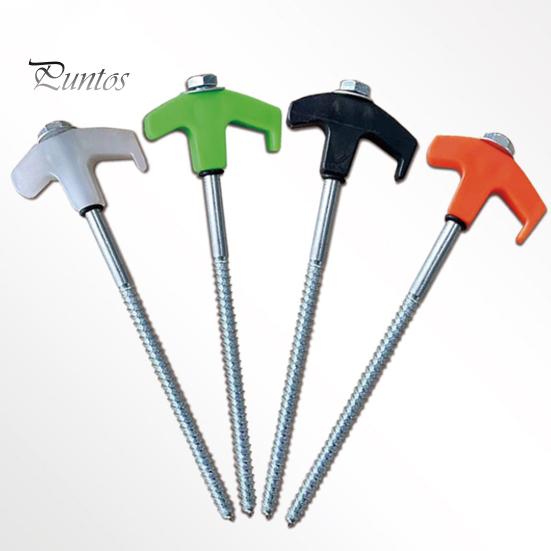 Zelt-Erdnägel, Camping-Heringe mit Aufbewahrungstasche, scharfes Spitzen-Design, einfache Installation, drehbare Bodennägel, Zubehör