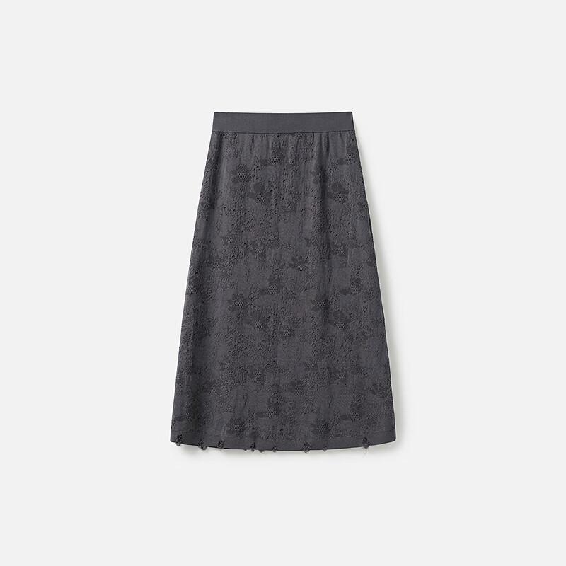 Broadcast Women's Knitted Jacquard Mid-Length Straight Skirt