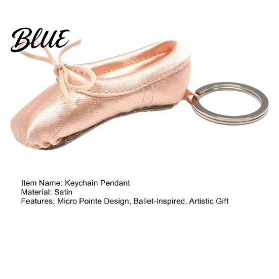 Ballerina Gift Keychain Pendant Handmade Mini Pointe Shoe Charm Ballet