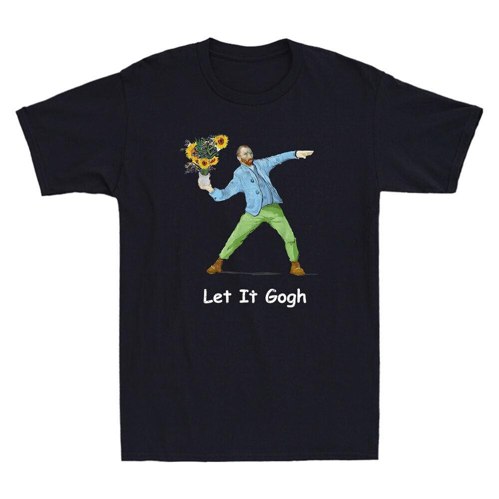 Van Gogh Let It Gogh Funny Van Gogh Meme Van Gogh Art Painting Retro Men T-Shirt Unisex T-Shirt S