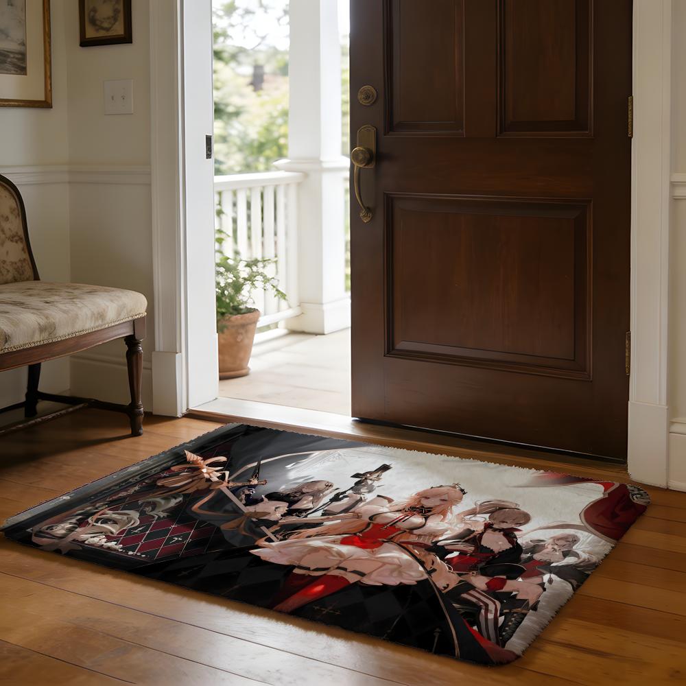 AAzur Lane Floor Mat Soft Flannel Absorbent Mat Non-Slip Rug Home Bedroom Bathroom