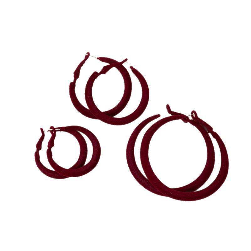 Modische Minimalistische Beflockte Silber-Creolen - Retro, Vielseitig, Einzigartiges Design für Damen