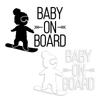 Creative Decal for Car Exterior Decor Baby on Board Stickers Funny Car Warning Sticker High Reflectivity for Vehicles Supplies