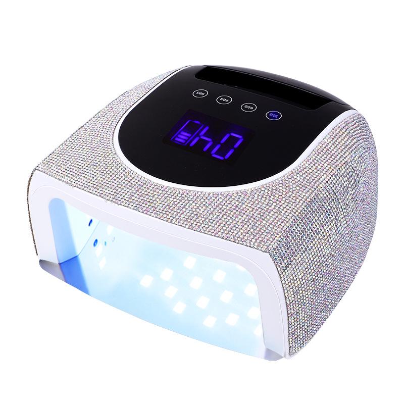 High-Power Rhinestone Nail Lamp: Rechargeable Handheld LED Dryer