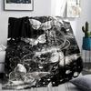 1Pc Butterflies Print Flannel Blanket, High Quality Comfortable for All Seasons, Home Decor, Warmth and Comfort, Perfect for Gifts