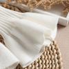 Gefälschte Flare-Ärmel Mädchen Plissee Falsche Manschetten für Frauen Pullover Pulswärmer Weibliche Weiße Horn Manschetten Zubehör