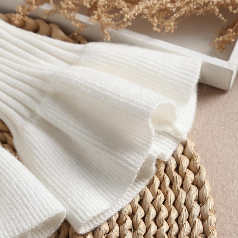 Gefälschte Flare-Ärmel Mädchen Plissee Falsche Manschetten für Frauen Pullover Pulswärmer Weibliche Weiße Horn Manschetten Zubehör