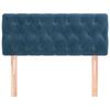 VidaXL Tête de Lit Meuble de Chambre à Coucher Accessoire de Lit Simple Tête de Cadre de Lit Intérieur Bleu Foncé 90x7x78/88 346324