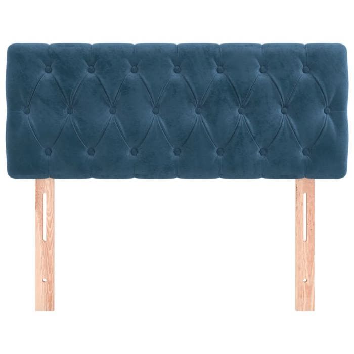 VidaXL Tête de Lit Meuble de Chambre à Coucher Accessoire de Lit Simple Tête de Cadre de Lit Intérieur Bleu Foncé 90x7x78/88 346324