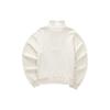 Skechers Stroll Series Solid Color Stand Collar Pullover Half-Zip Sweatshirt Women Sweatshirt Tofu-White L423W013-0211