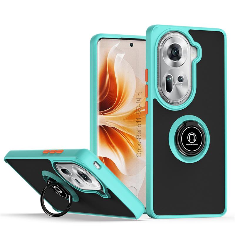 Armor Case for OPPO Reno 11 Pro 5G Reno11 F 11F Reno 10 Pro+ 8 8T 5G Cover Magnetic Ring Stand Holder Business Full Protection